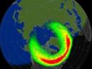 The region of auroral displays on May 28. [NOAA graphic]